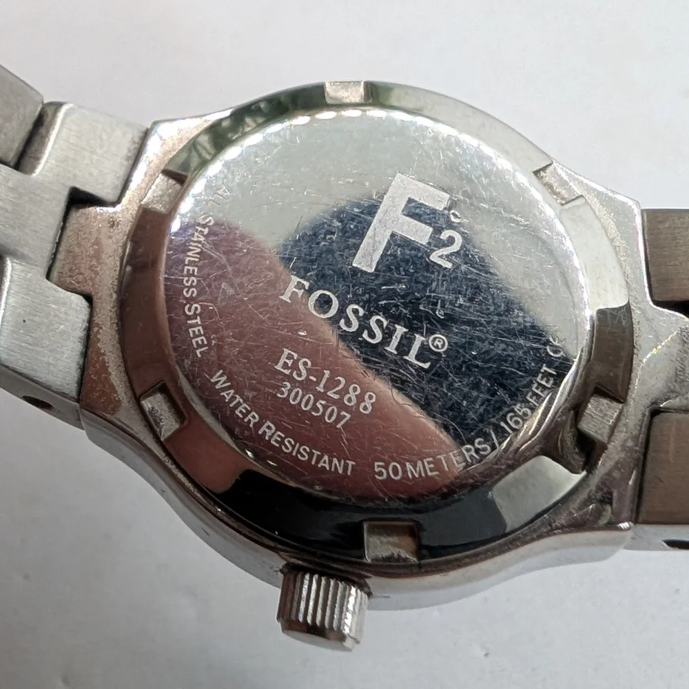 Fossil Sleek Black‎ and Silver watch